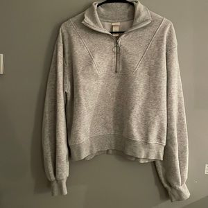 Gray quarter zip